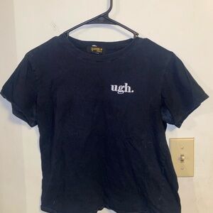 Black 'ugh.' T-Shirt